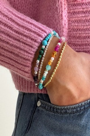 Multi colored glass beaded bracelets