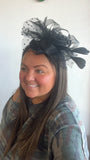 Polka dot mesh small fascinator