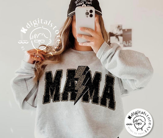 MAMA lightening bolt tee