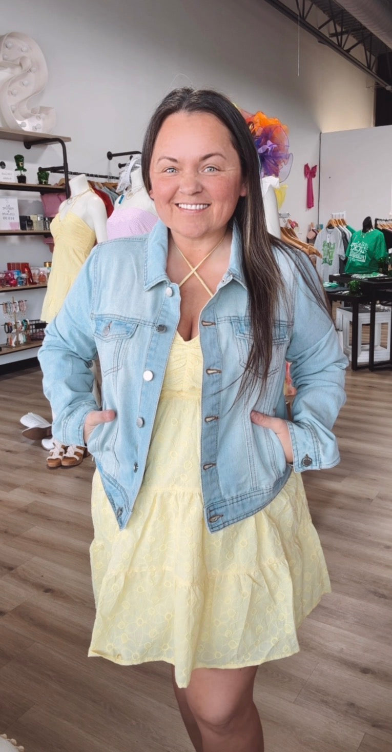 Blue skies denim jacket