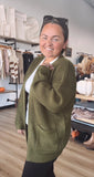 Women's Waffle Knit Open Front Sweater Cardigan