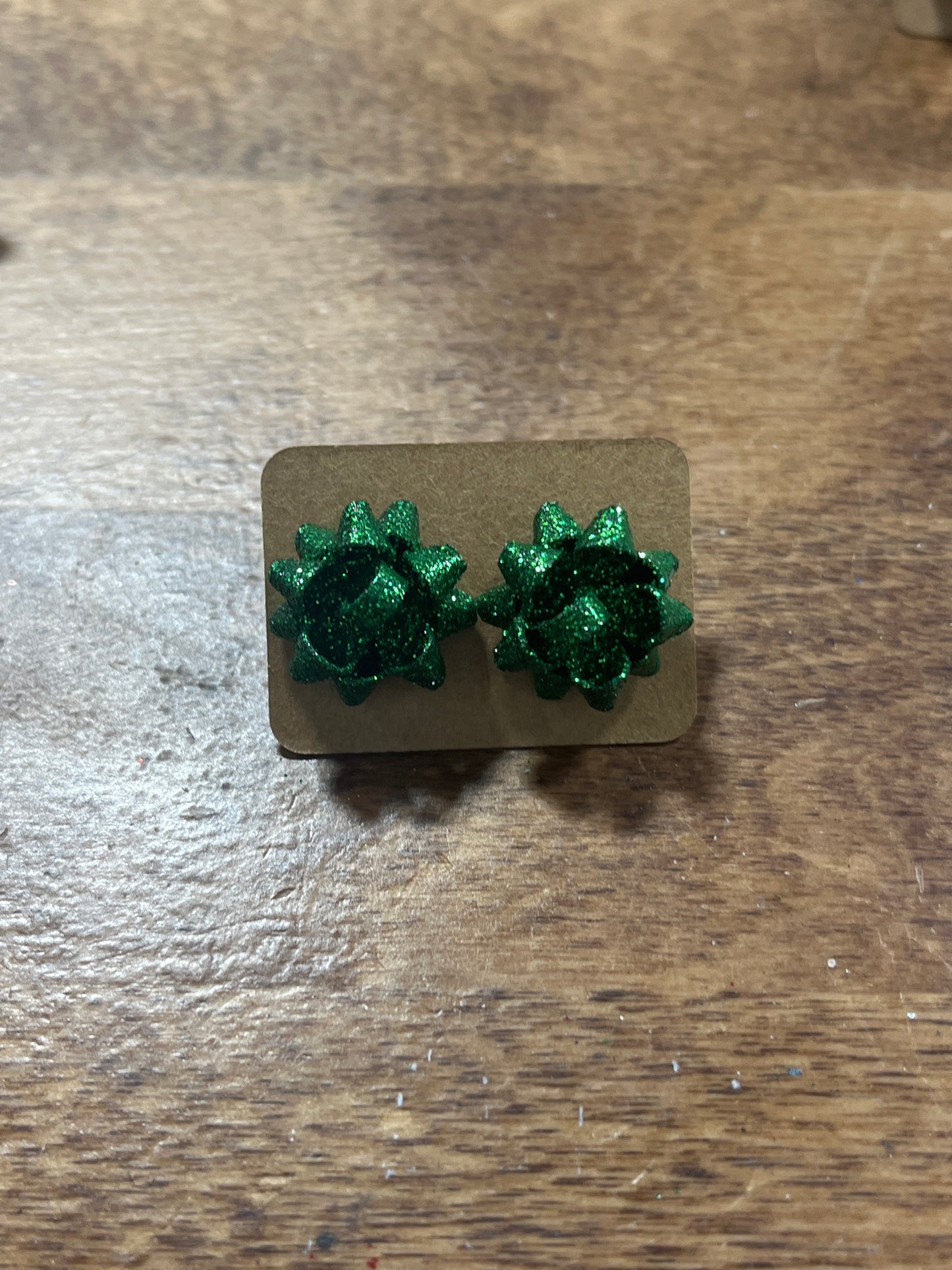 Christmas Gift Bow Stud Earrings