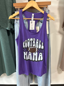 Football mom racerback tank