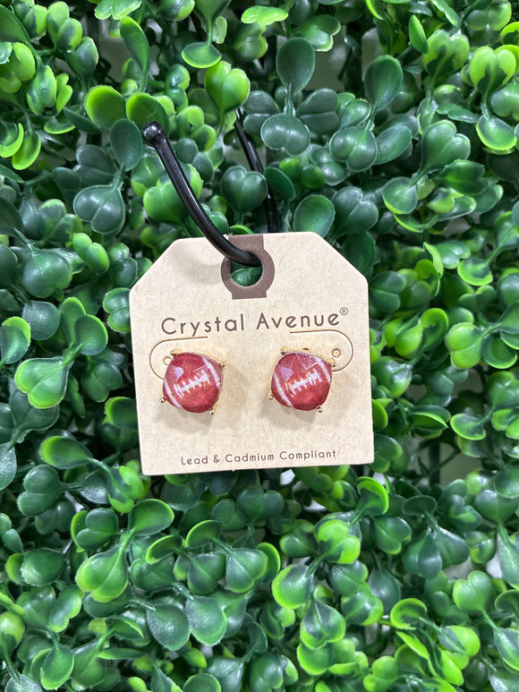 Football stud earrings