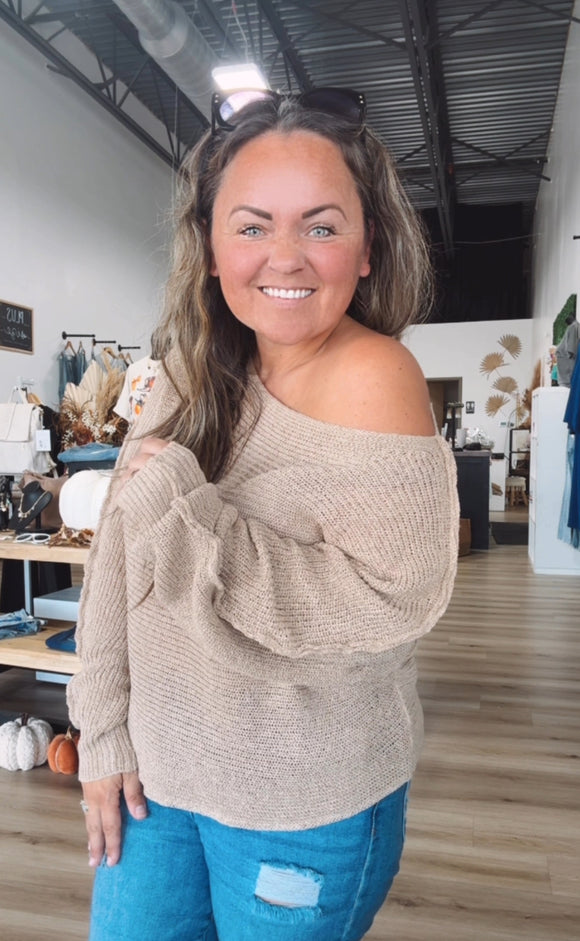 Callie’s off the shoulder sweater