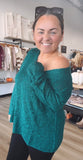 V Neck Long Sleeve Top Loose Pullover lightweight Sweater