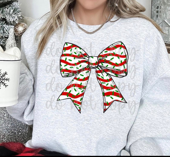 Christmas cake bow tee