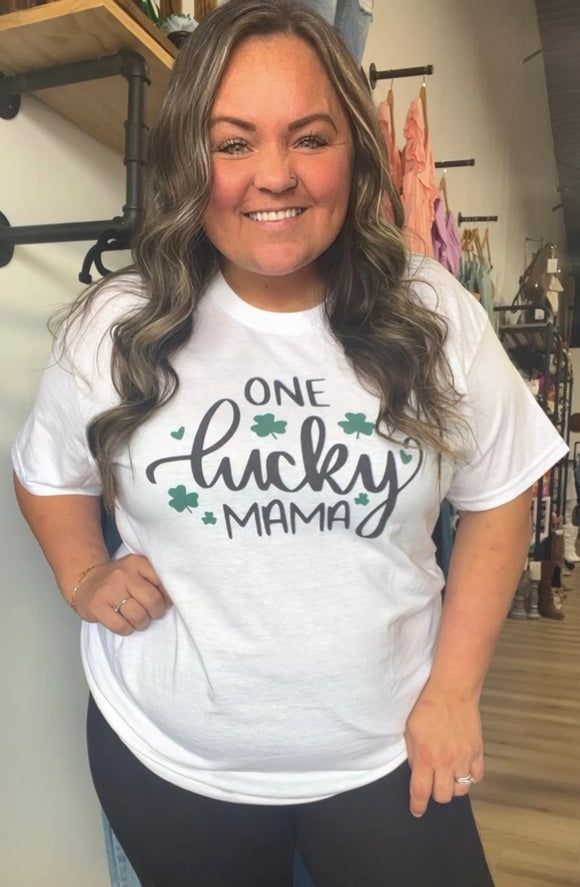 One lucky mama tee