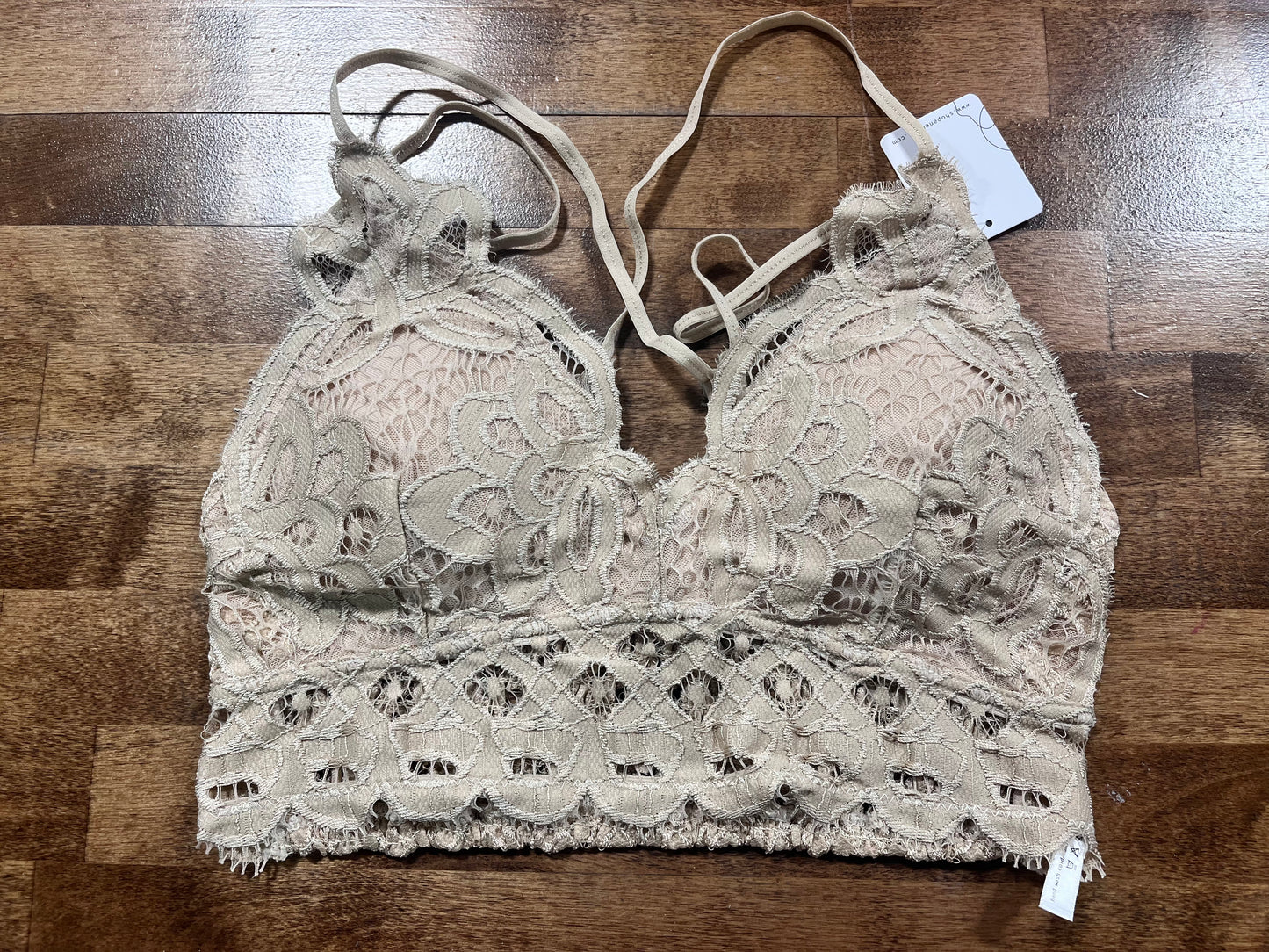 Lace bralette-Taupe