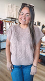 Callie’s cable knit sweater vest
