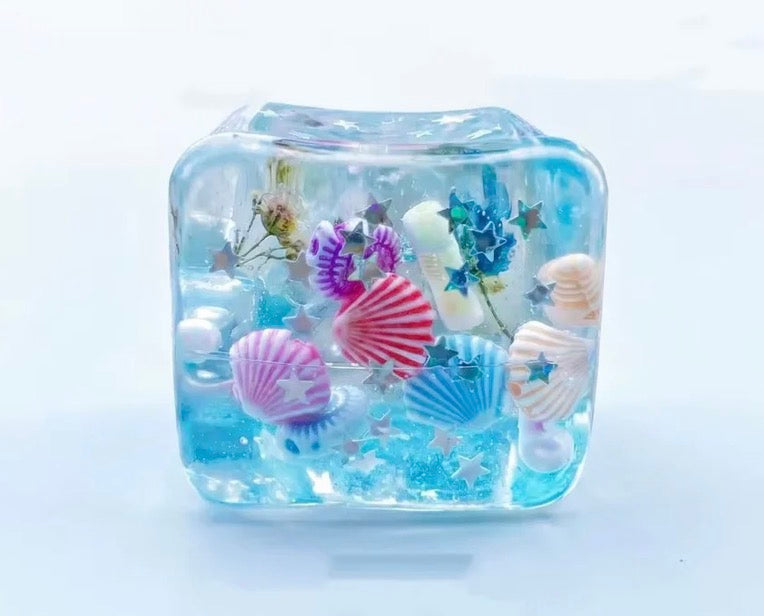 Blue under the sea cube
