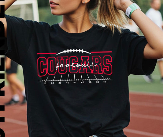 Cougars football cursive crewneck