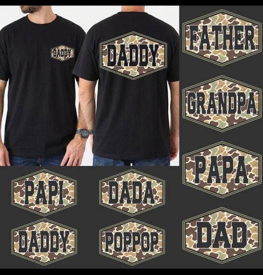 Duck camo name tee