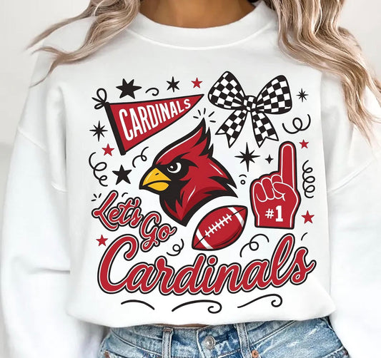 Cardinals collage crewneck