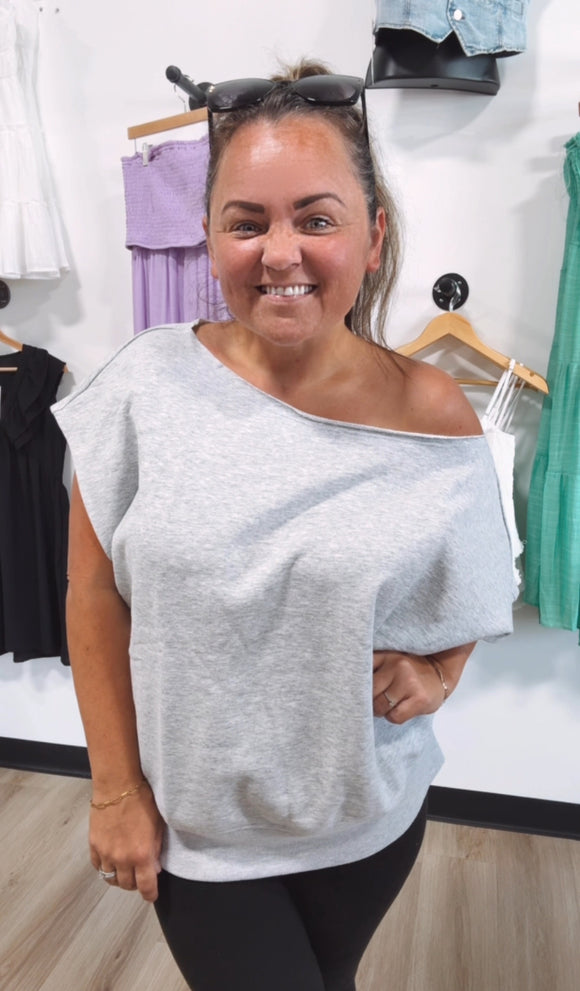 Cool mom vibes off the shoulder top