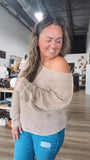 Callie’s off the shoulder sweater