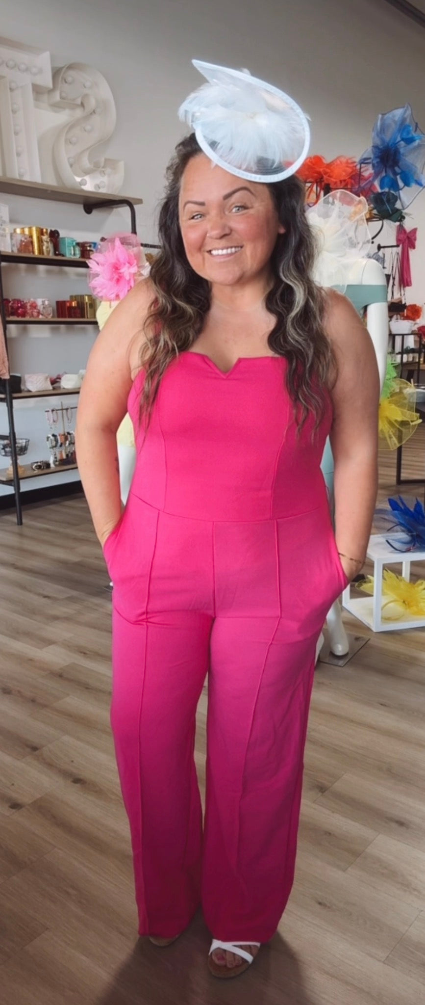 Notched Neck Cami Jumpsuit