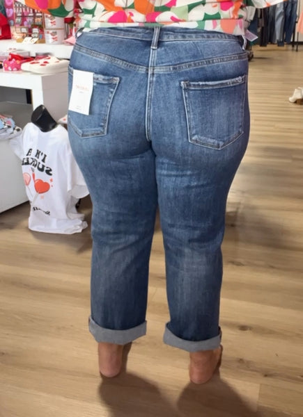 Stella’s vintage high rise crop straight leg jeans