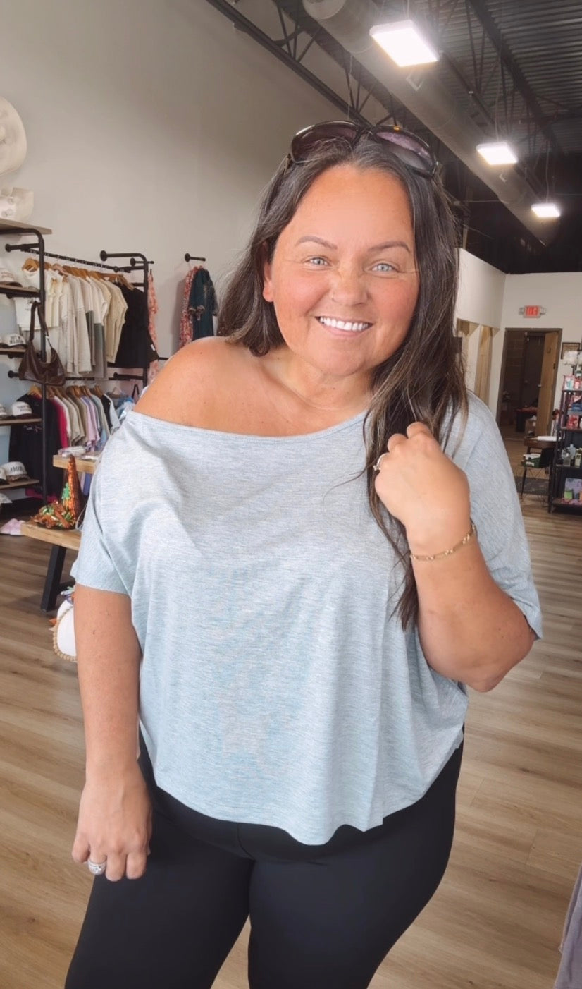 Rae’s off the shoulder top