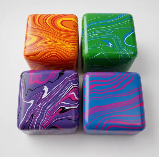 Tie dye cube squishy toy