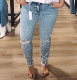 Delany’s destroyed skinny jeans