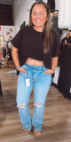 High school high straight leg jeans