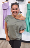 Cool mom vibes off the shoulder top