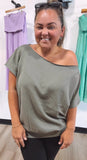 Cool mom vibes off the shoulder top