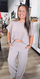Call me a Slub pant set-Mocha