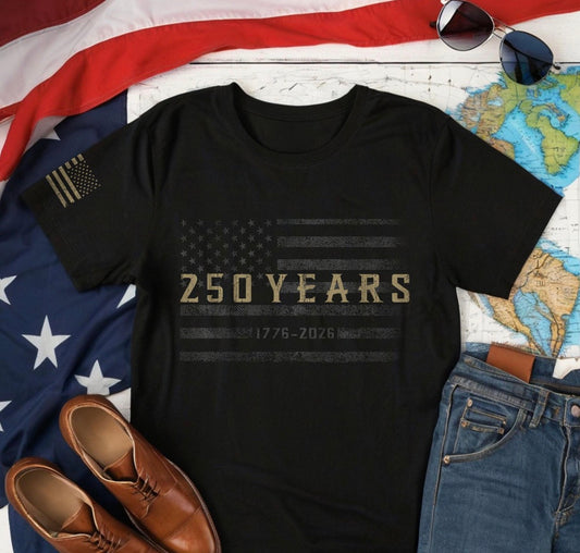 250 years flag tee