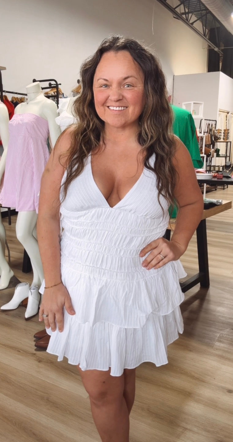 Ivory Breeze Mini romper dress