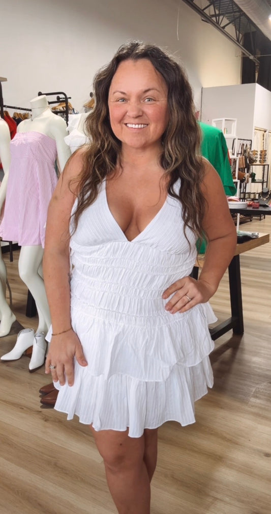 Ivory Breeze Mini romper dress