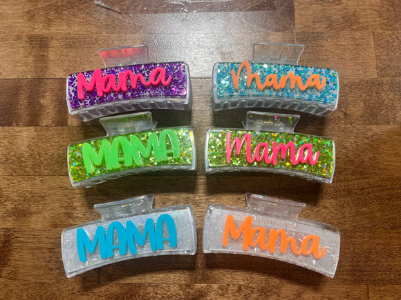 Acrylic hair claw clips