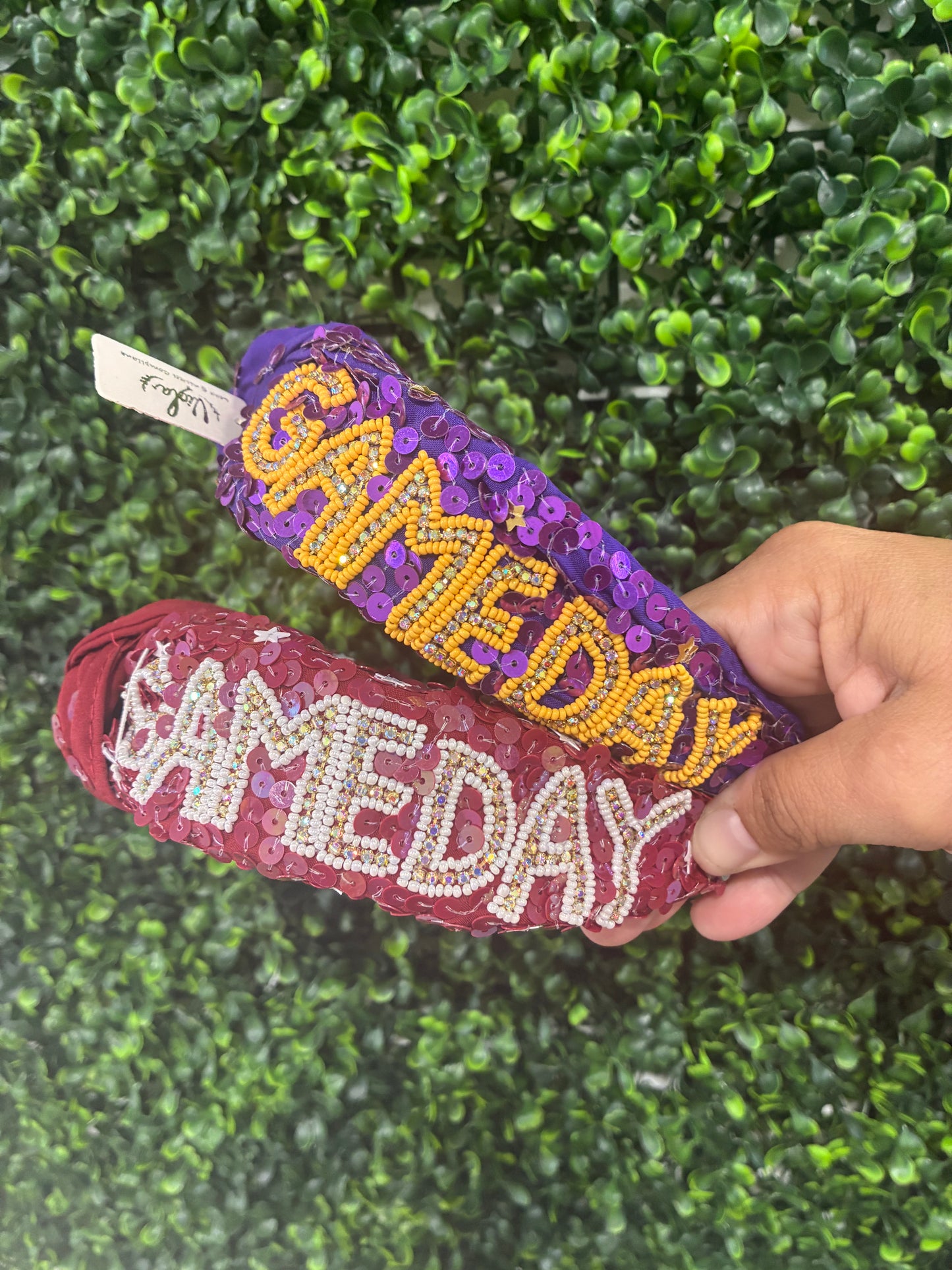 Game Day sequin headbands