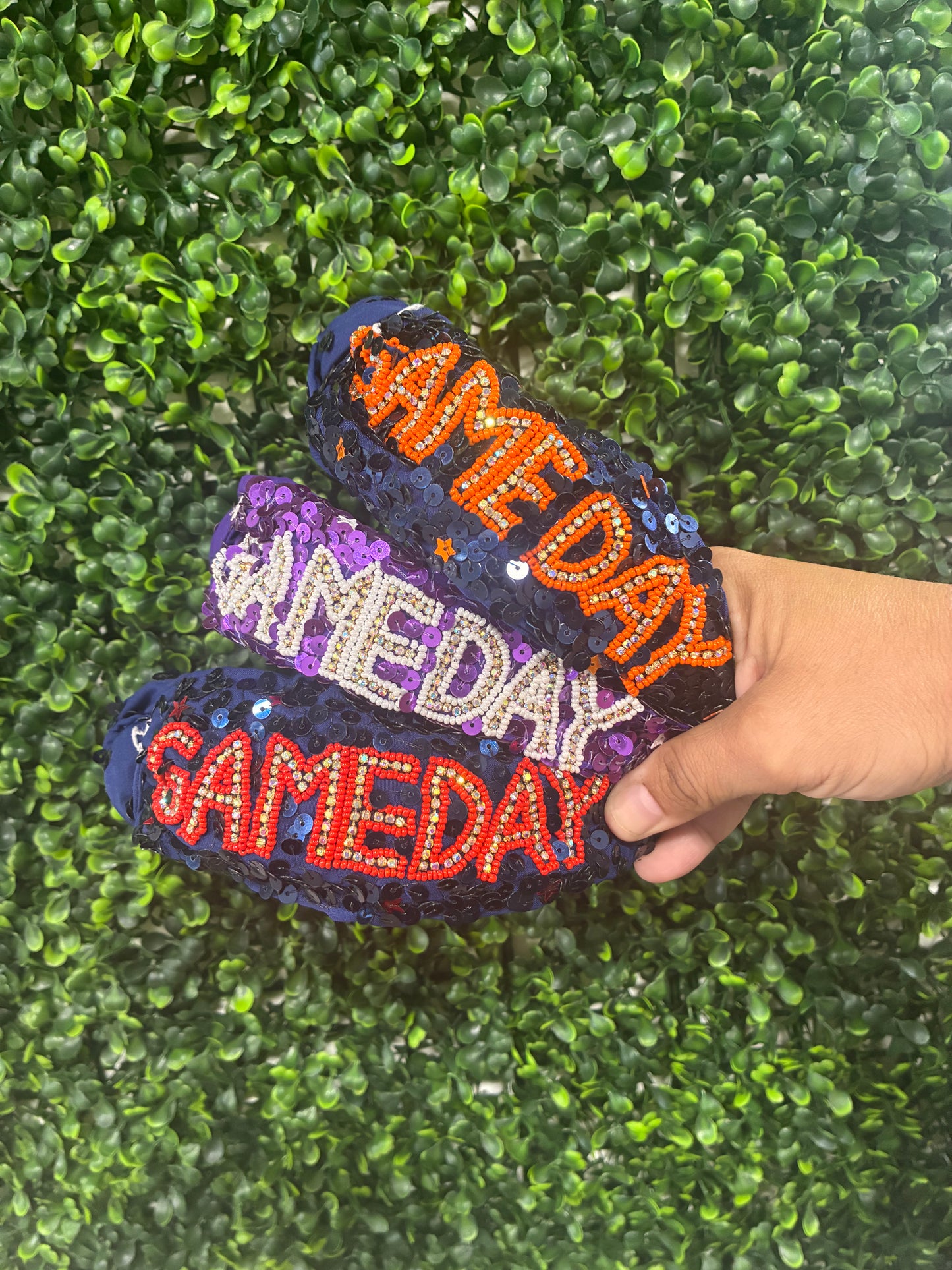 Game Day sequin headbands