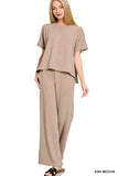 Call me a Slub pant set-Mocha