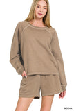 Carry me through lounge wear short set-Mocha