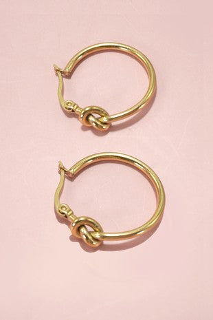 Knotted hoop earrings