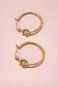 Knotted hoop earrings