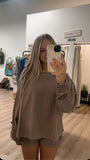 Carry me through lounge wear short set-Mocha