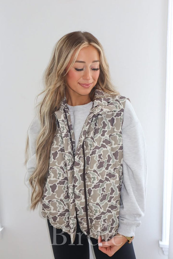 BIRDIE PREORDER duck camo puffer vest
