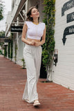 Wide leg heather grey sweatpants