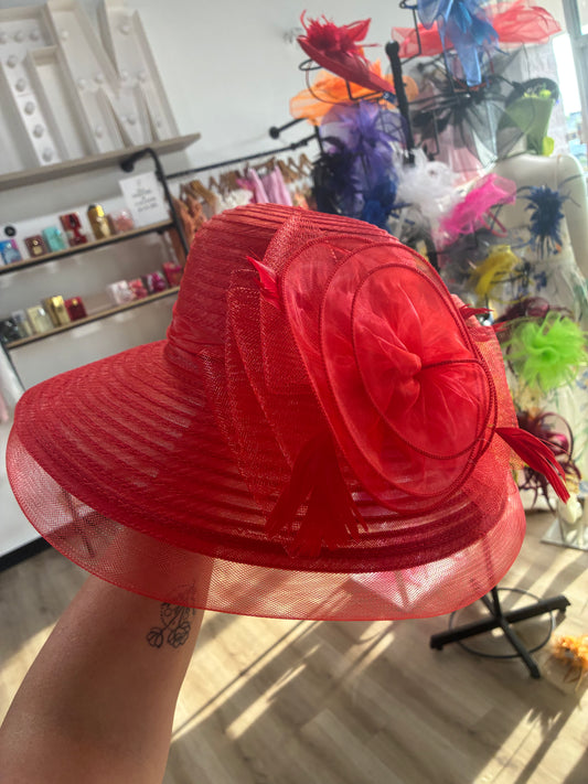 Kentucky derby hat-Red