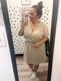 Shelly’s plus size ribbed surplice dress