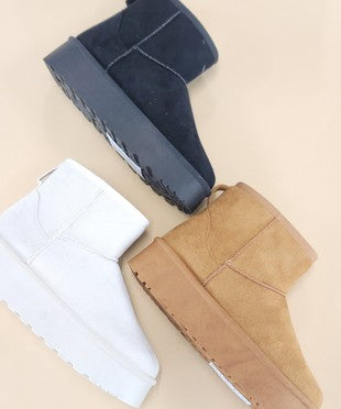 Cozy high top platform boots