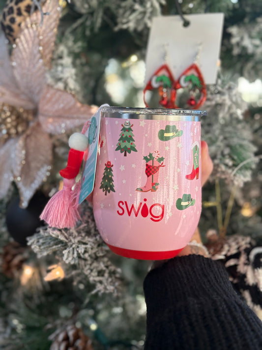 SWIG Howdy Holidays Wine Cup