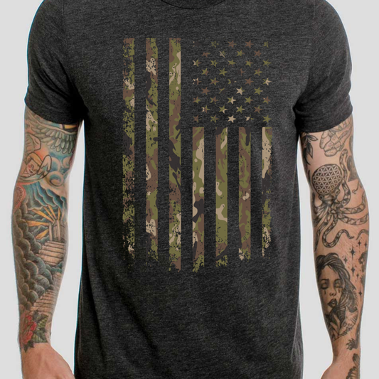 Camo flag tee