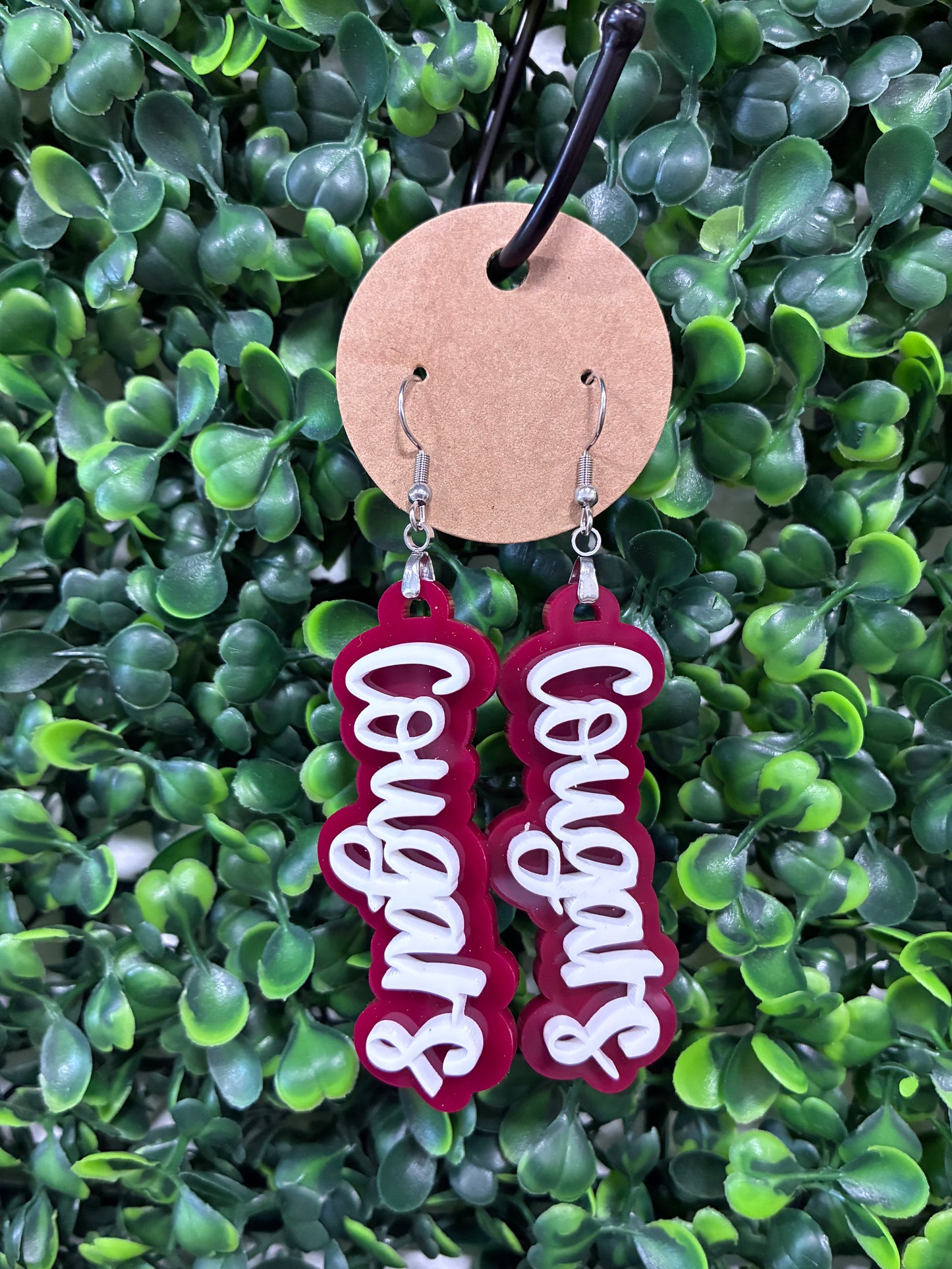 Acrylic team earrings