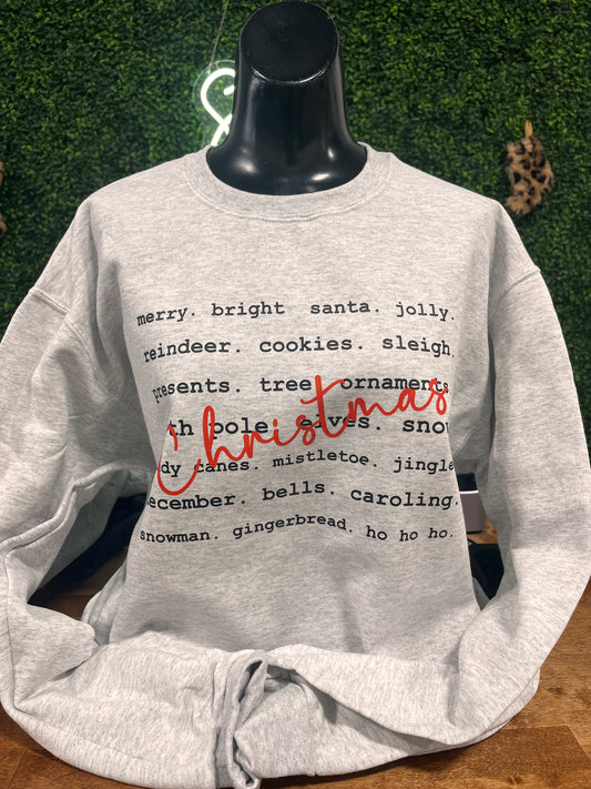 Christmas script crewneck