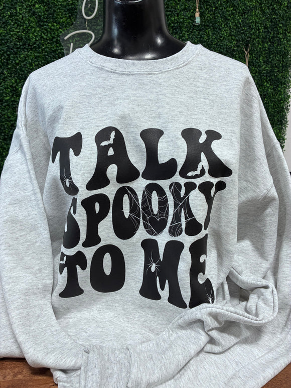 Talk spooky to me crewneck sweatshirt